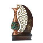 تندیس گلدان مس پرداز 20 سانتی متری کد019