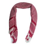 چفیه طرح عربی مدل فلسطینی قرمز، 100 سانتیمتر