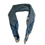 چفیه طرح عربی مدل فلسطینی آبی، 100 سانتیمتر (تکی و عمده)
