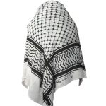 چفیه فلسطینی مشکی 115 سانتی متر-جدید